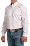 Cinch Men's Stripe Tencel L/S Shirt - Pale Pink Stripe