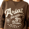 Ariat Ladies Oversized Crew Sweatshirt - Banyan Bark