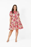 Susie Florals Dress - Red/Pink