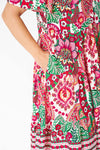 Connor Floral Dress - Red/Pink