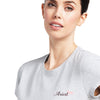 Ariat Ladies Logo Script T-Shirt - Heather Grey