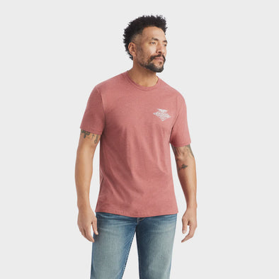 Ariat Mens Work Eagle Tee - Red Clay Heather