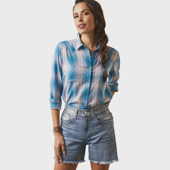 Ariat Ladies REAL Kirby Billie Jean LS Shirt - Idabel Dobby Plaid