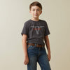 Ariat Boy's Barbed Wire Steer T-Shirt - Charcoal Heather
