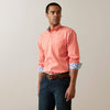 Ariat Men's Wrinkle Free Winston Fitted L/S Shirt - Flame Coral
