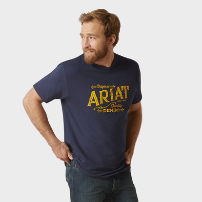 Ariat Men's Denim Label T-Shirt - Midnight Navy