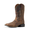 Ariat Mens Sport Wide Square Toe-Distressed Brown