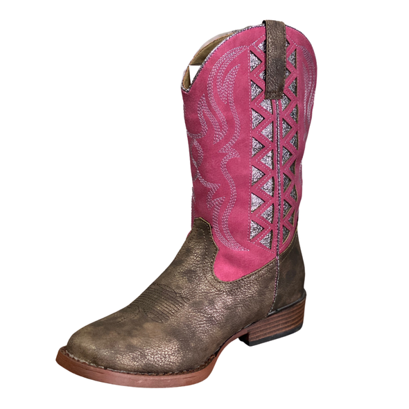 Roper Girls Askook Boots - Pink/Brown