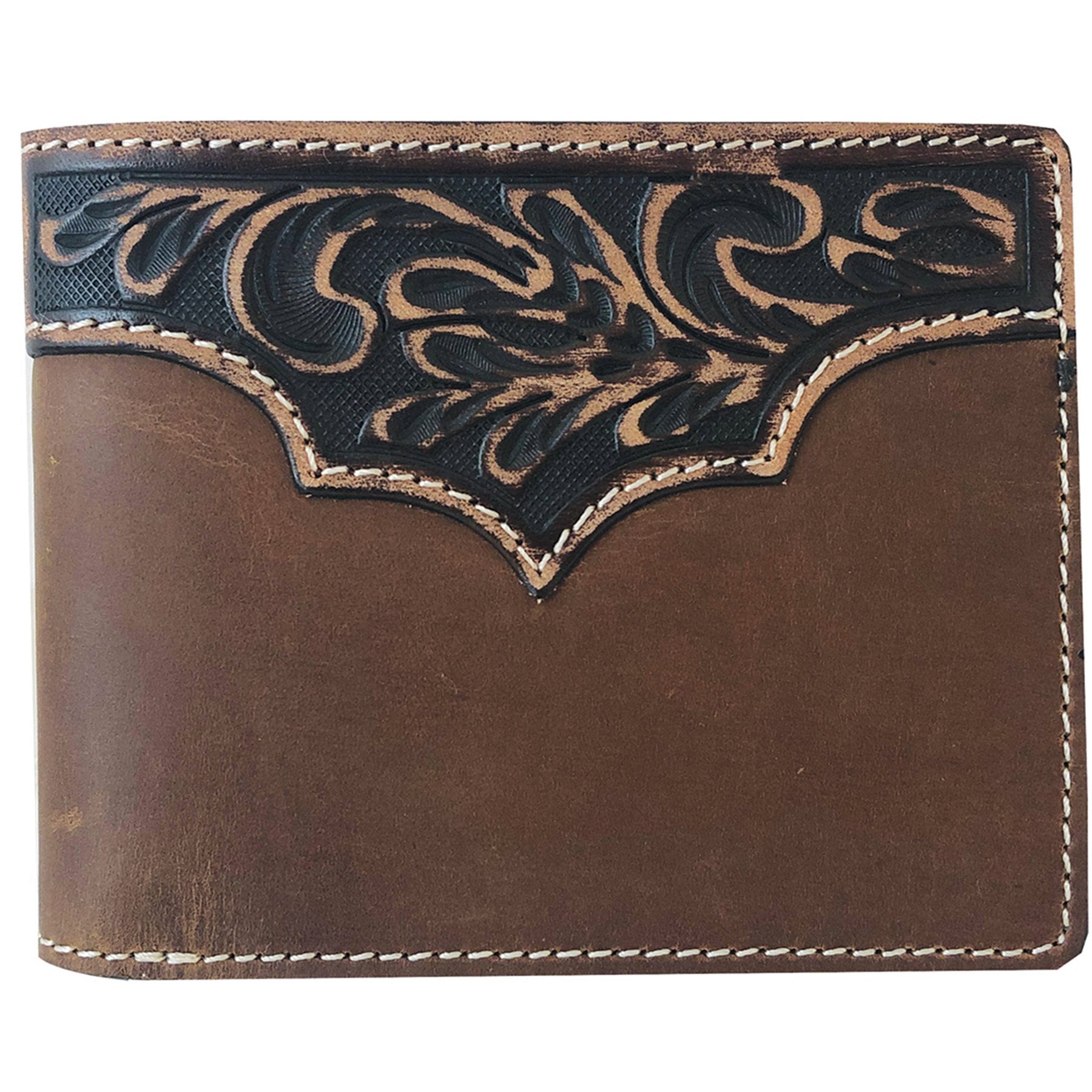 Roper Mens Bi-fold Wallet - Tooled Yoke – Crossdraw Country Co.