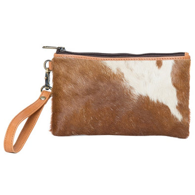 Toronto Jersey Hide and Tan Leather Clutch
