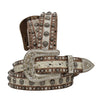 Angel Ranch Cowhide Inset Concho Bling Belt