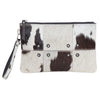 Patched Hairon Clutch- Black