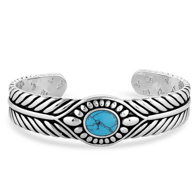 Montana Silversmiths Intuition  Turquoise Silver Cuff