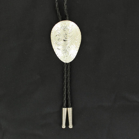 Crumrine Floral Oval Bolo Tie