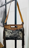 Bianca Tooled Leather & Cowhide Bag