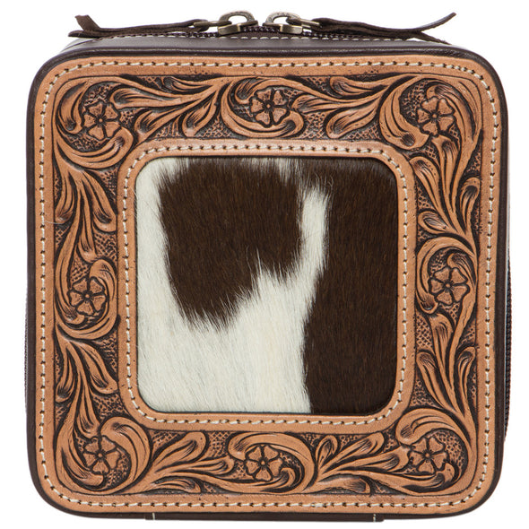 The Design Edge - Tooled Cowhide Jewelry Box