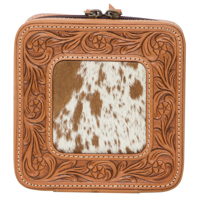 The Design Edge - Tooled Cowhide Jewelry Box