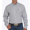 Cinch Men's Tencel - White & Plaid L.S Shirt
