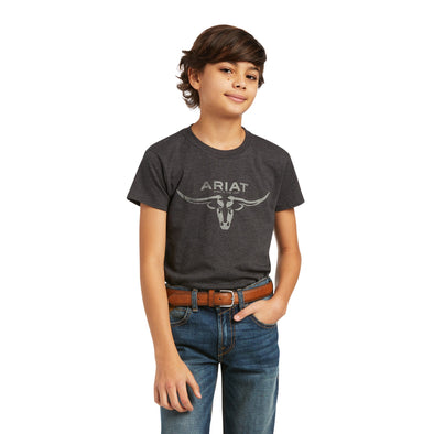 Ariat Boys  Bred in the USA Tee - Charcoal Heather