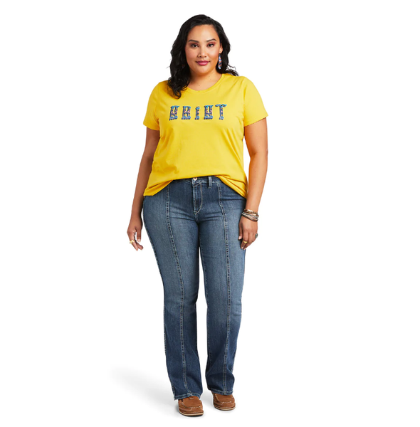 Ariat Ladies REAL Kinship Tee - Spicy Mustard - Curvy Fit