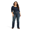 Ariat Ladies Real Mid Rise Boot Cut Corrine Jeans - Pacific Curvy Fit