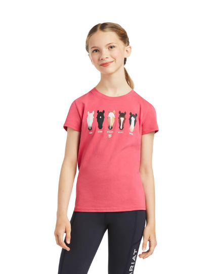 Ariat Girl's Identity Parade S/S Tee - Party Punch