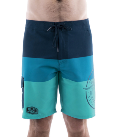 Bullzye Men's Board Shorts - Navy/Aqua