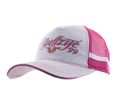 Bullzye Ladies Sunset Trucker Cap - White Marble/Pink