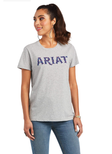 Ariat Ladies REAL Tribal Lore Relaxed S/S Tee - Heather Grey