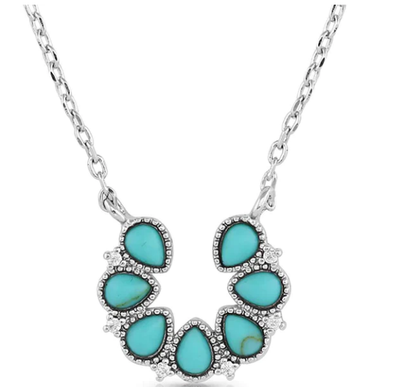 Montana Silversmith Lucky Seven Turquoise Horseshoe Necklace