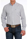 Cinch Men's Modern Fit Button Down Shirt - White/Mauve