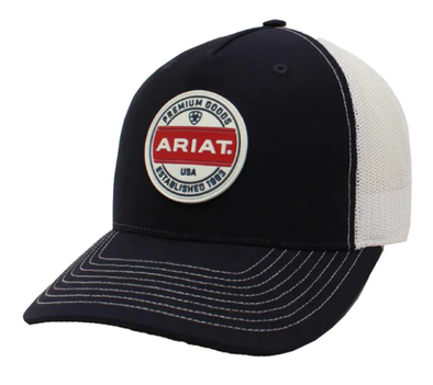 Ariat Men's 112 Logo Patch Cap - Navy/White