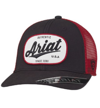 Ariat Men's Oval Loo Cap - Black/Red
