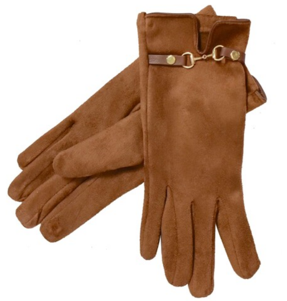 Hannah Belted Tan Gloves by Taylor Hill