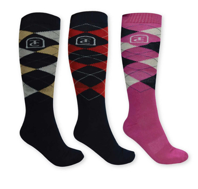 Thomas Cook Ladies 3 Pack Riding Sock- Multi