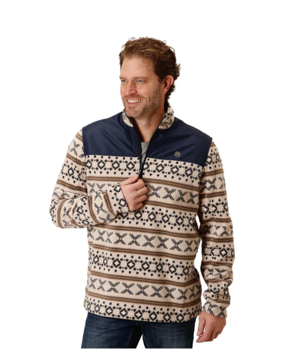 Roper Men's Micro Fleece Pullover Jumper - White – Crossdraw Country Co.