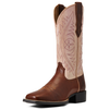 Ariat Round Up Wide Square Toe Boots C Fit - Festival Brown/Champagne