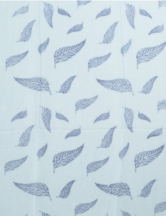 Ivy's Navy Feathered Scarf - Beige
