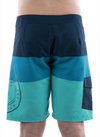 Bullzye Men's Board Shorts - Navy/Aqua