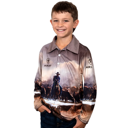Ariat Boy's Fishing Shirt - Muster