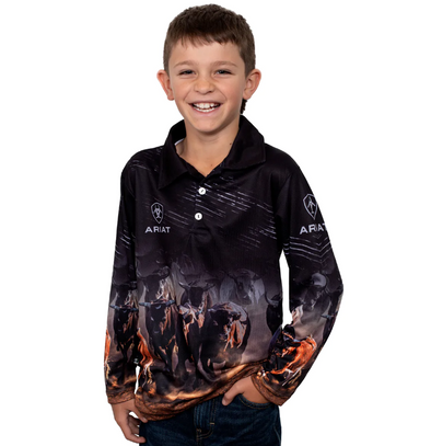 Ariat Boy's Fishing Shirt - Western Cattle Herd – Crossdraw