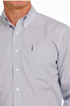 Cinch Men's Modern Fit Button Down Shirt - White/Mauve