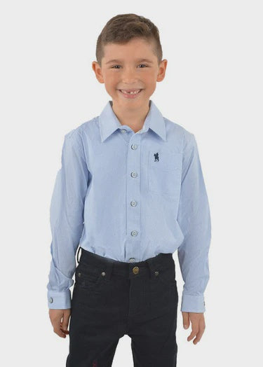 Thomas Cook Boy's William L.S Shirt - Blue/White