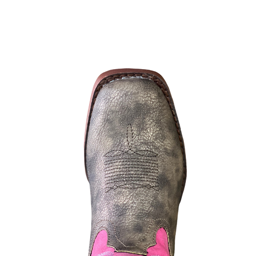 Roper Girls Askook Boots - Pink/Brown