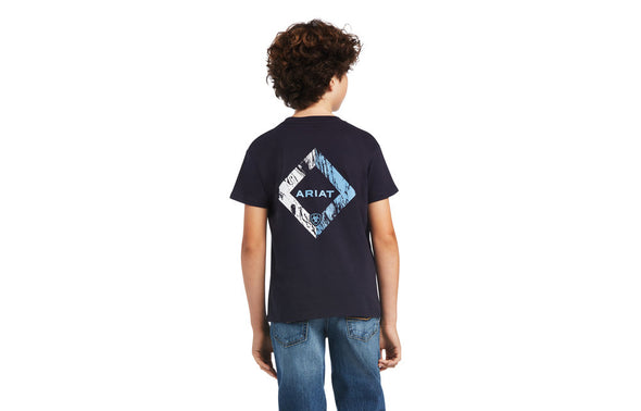 Ariat Boys Diamond Wood T-Shirt - Navy