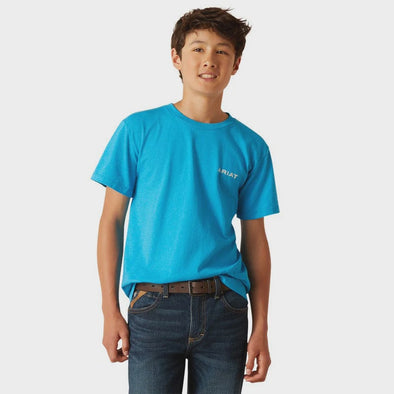 Ariat Boys Western Wire Tee - Turquoise Heather