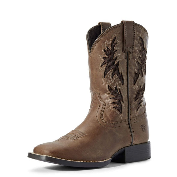 Ariat Kids Cowboy Ventek Boots - Homestead Brown