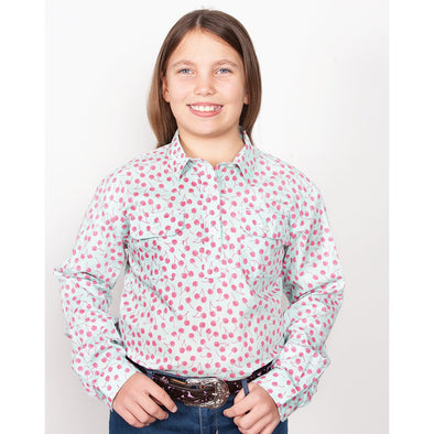 Just Country Harper Girls Half Button Shirt (GWLS2017)