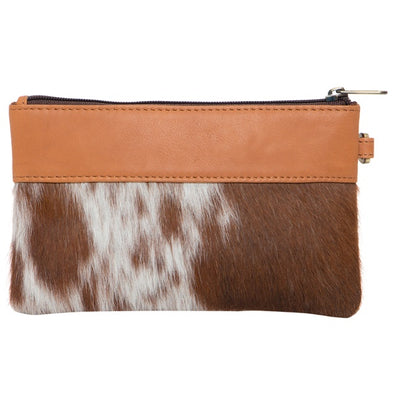 Wales Jersey Hide and Tan Leather Small Clutch