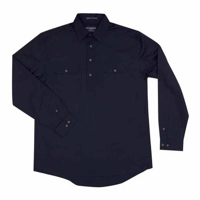 Just Country Cameron Half Button Shirt - Navy